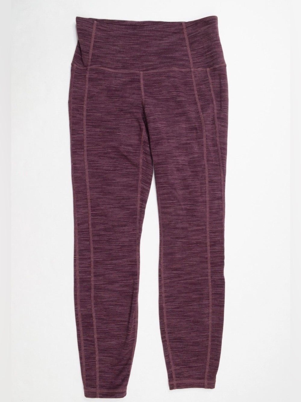 Athleta Power Up striped leggings! Size L 7/8ths length